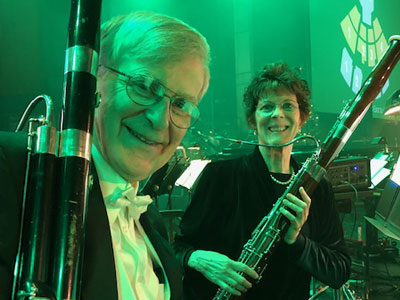 Performing with colleague Charles Ullery